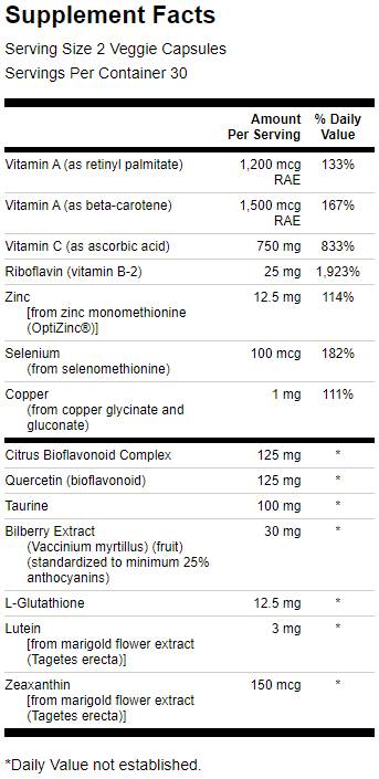 Vision Essentials 60 capsules - Nutra Best Europe