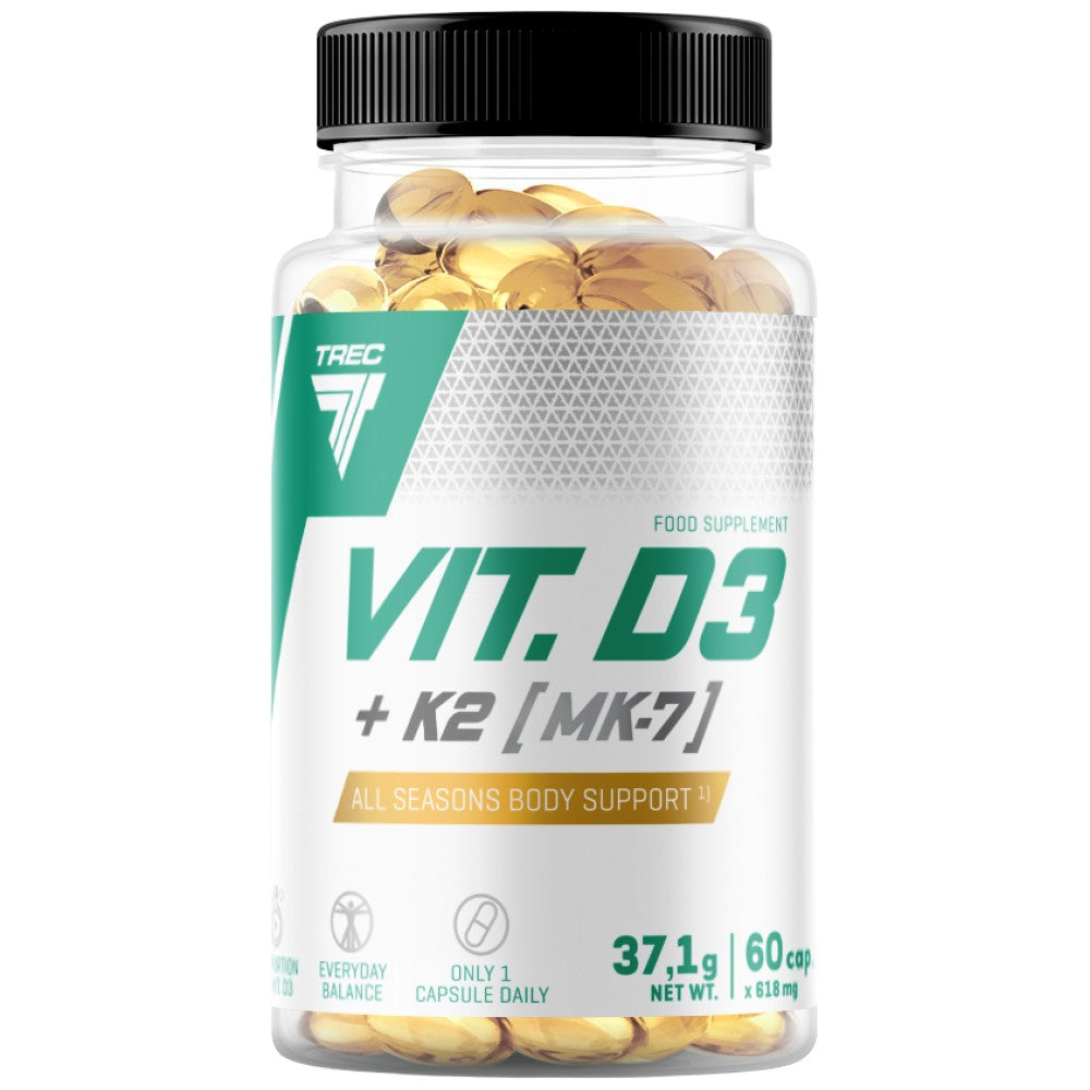 Vit. D3 + K2 (MK-7) | D-vitamin és K2-vitamin Formula 60 kapszula