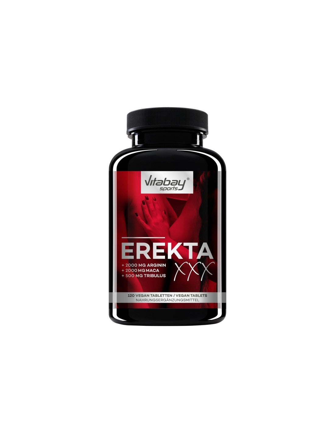 Sports ErektaXXX - Képlet aktív férfiaknak argininnel, maca-val, Tribulus Terrestris-szel, 120 kapszula