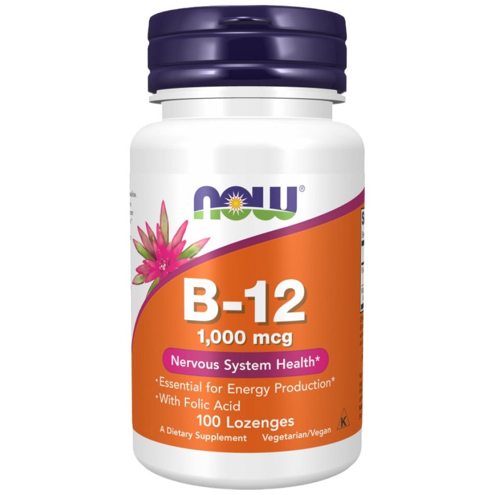 B-12-vitamin 1000 mcg | folsavval - 100 nyelvalatti tabletta