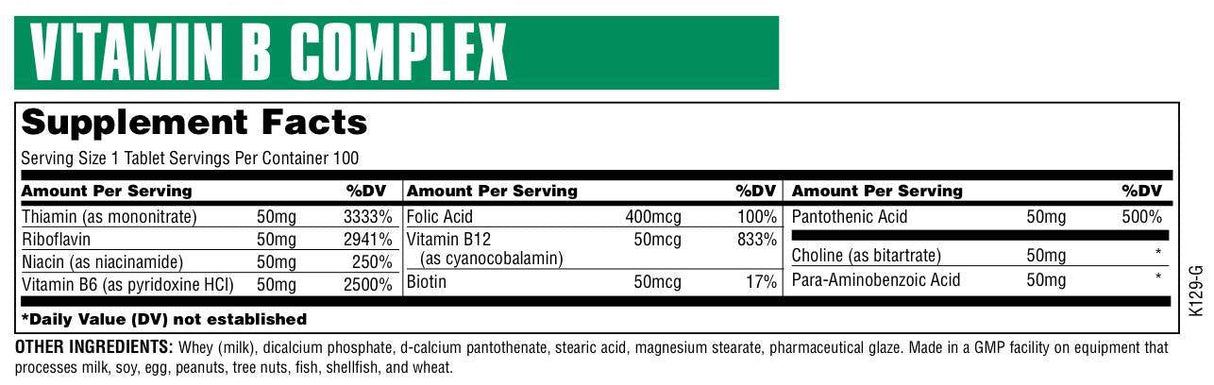 B-vitamin komplex 100 tabletta