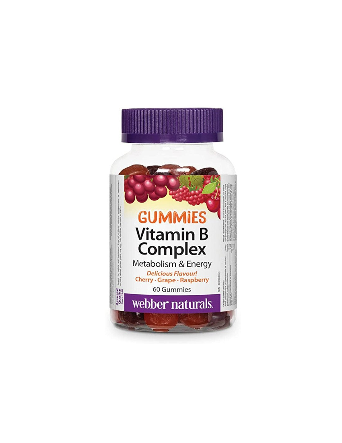 Vitamin B Complex Gummies - B vitamin komplex gumicukor, 60 db zselés tabletta