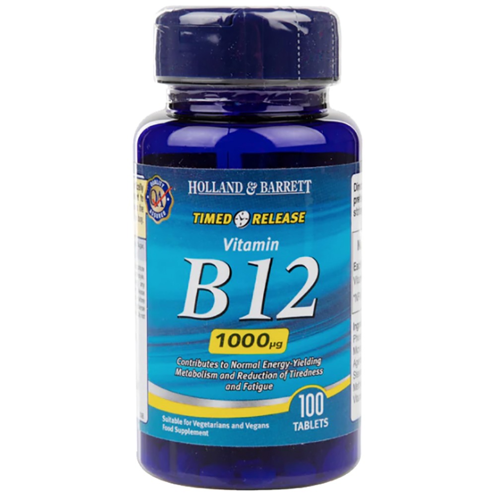 B12-vitamin cianokobalamin 1000 mcg/időzített felszabadulás - 100 tabletta