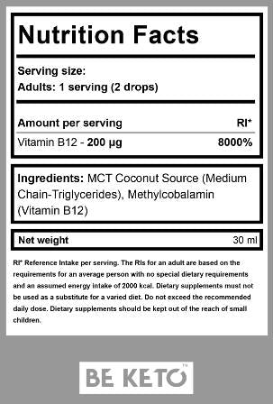 B12-vitamin cseppekben | mint metilkobalamin - 30 ml
