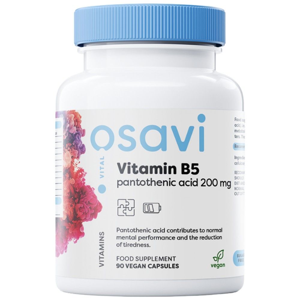 B5 vitamin | Pantoténsav 200 mg - 90 kapszula