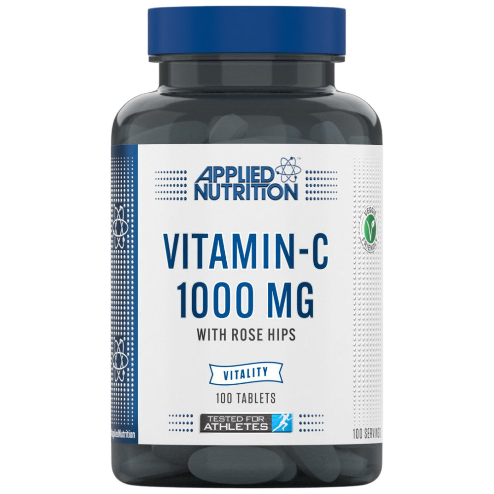 Vitamin-C 1000 mg | with Rose Hips - 100 Tablets - Nutra Best Europe