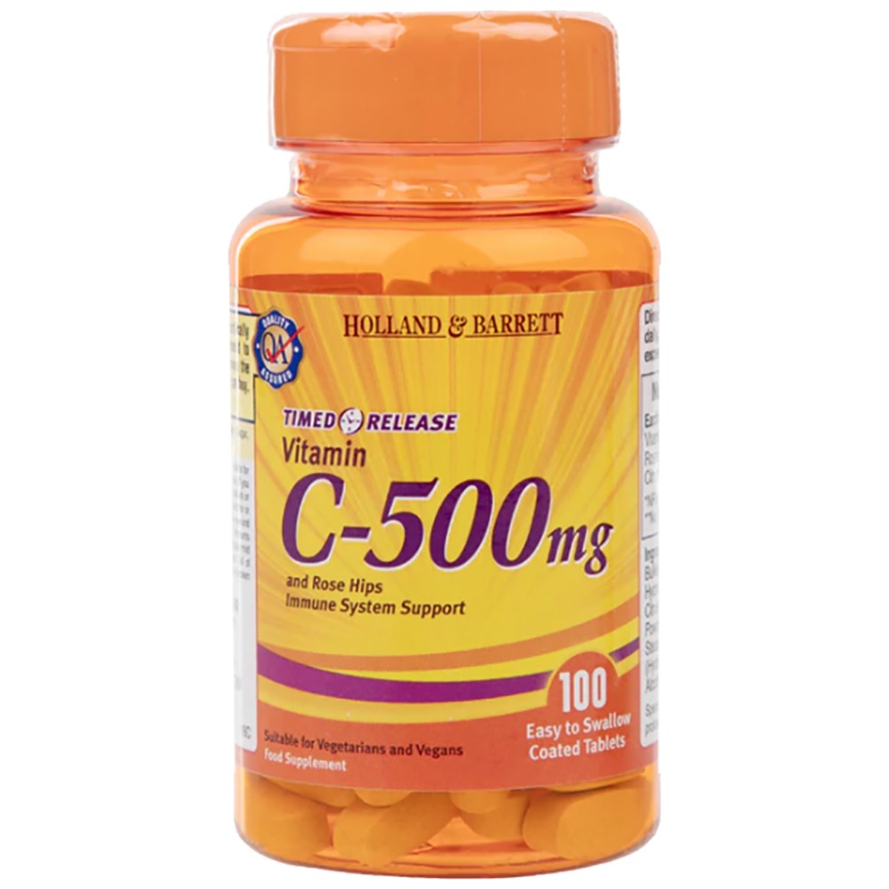 C-vitamin 500 mg/Időzített felszívódású csipkebogyóval & Bioflavonoidok - 100 kapszula