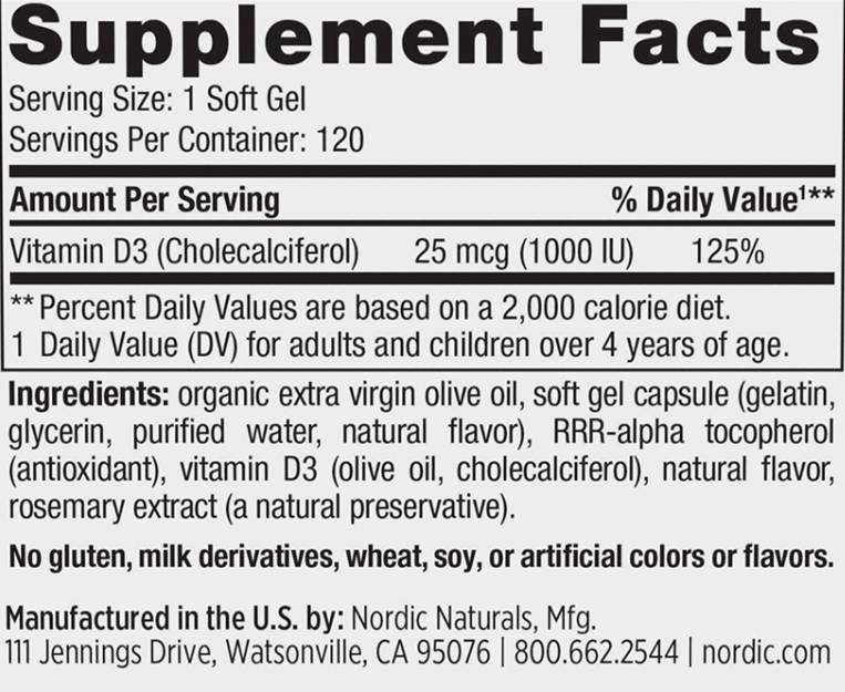 D3-vitamin 1000 NE - 120 gél kapszula