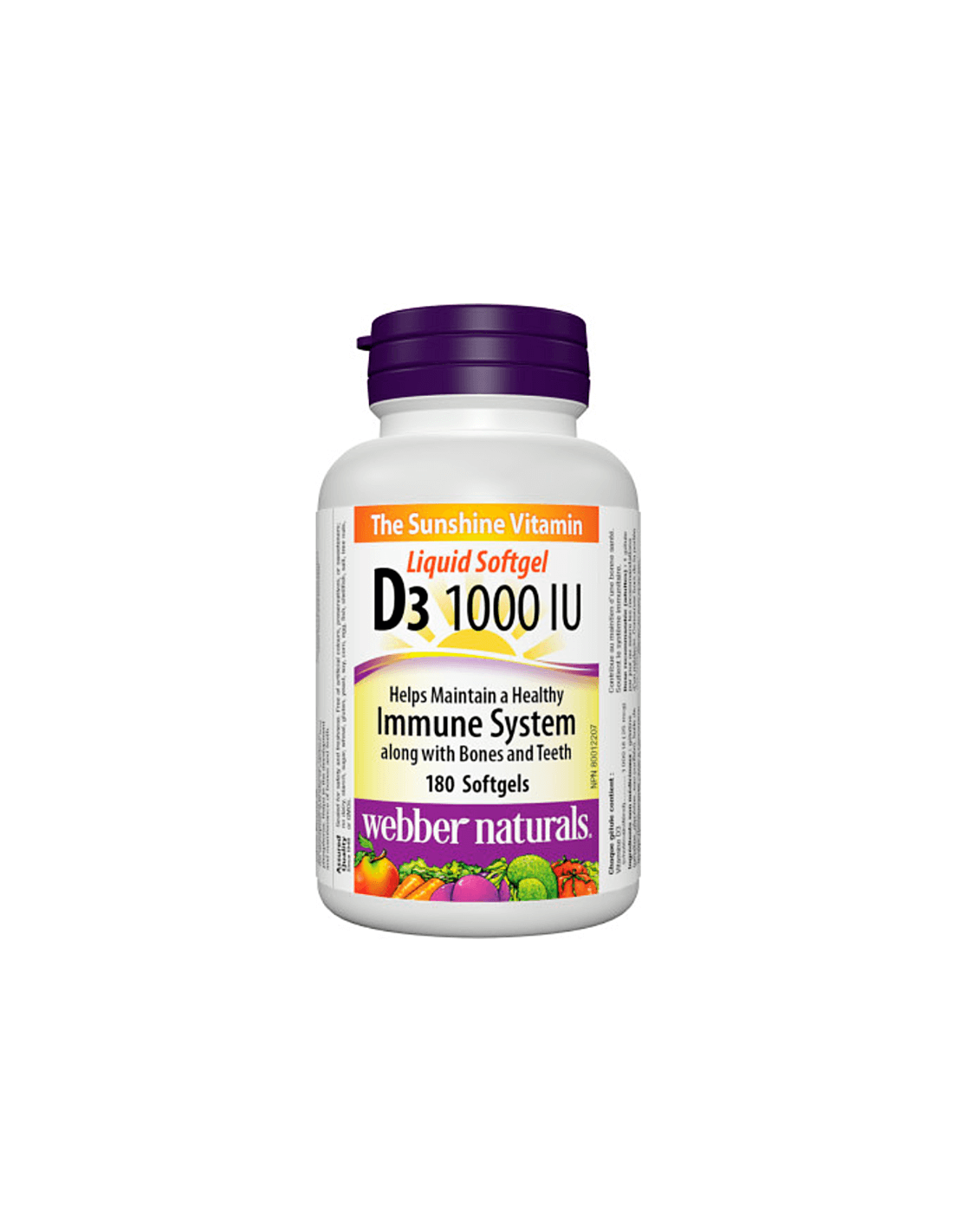 D3-vitamin 1000 NE - D3-vitamin, 180 db lágyzselé kapszula