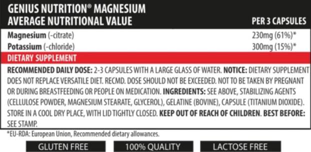 Magnesium - 90 capsules - Nutra Best Europe