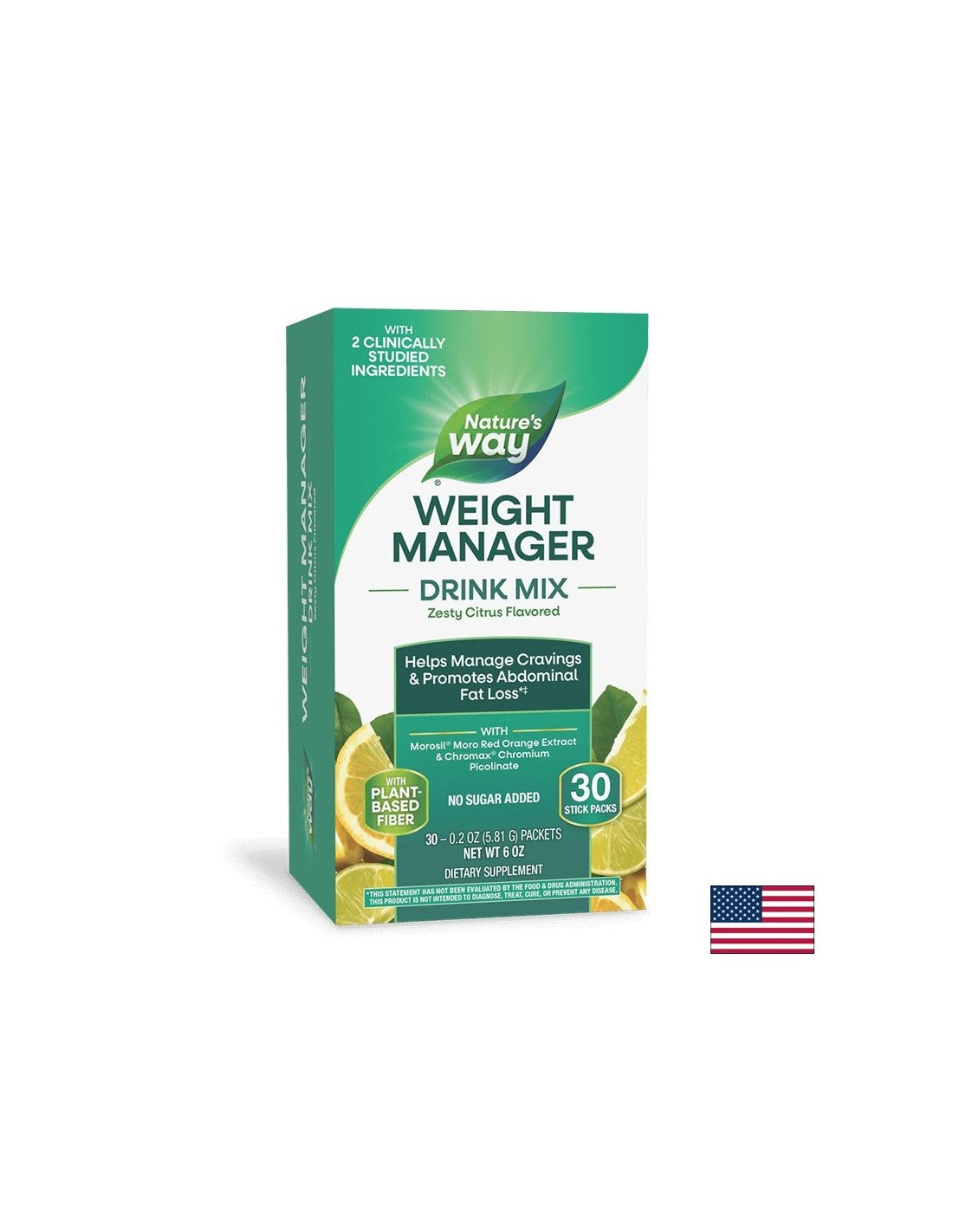 Étvágyat, súlyt és hasi zsírt kontrolláló formula - Weight Manager - 30 tasak, citrus ízesítéssel
