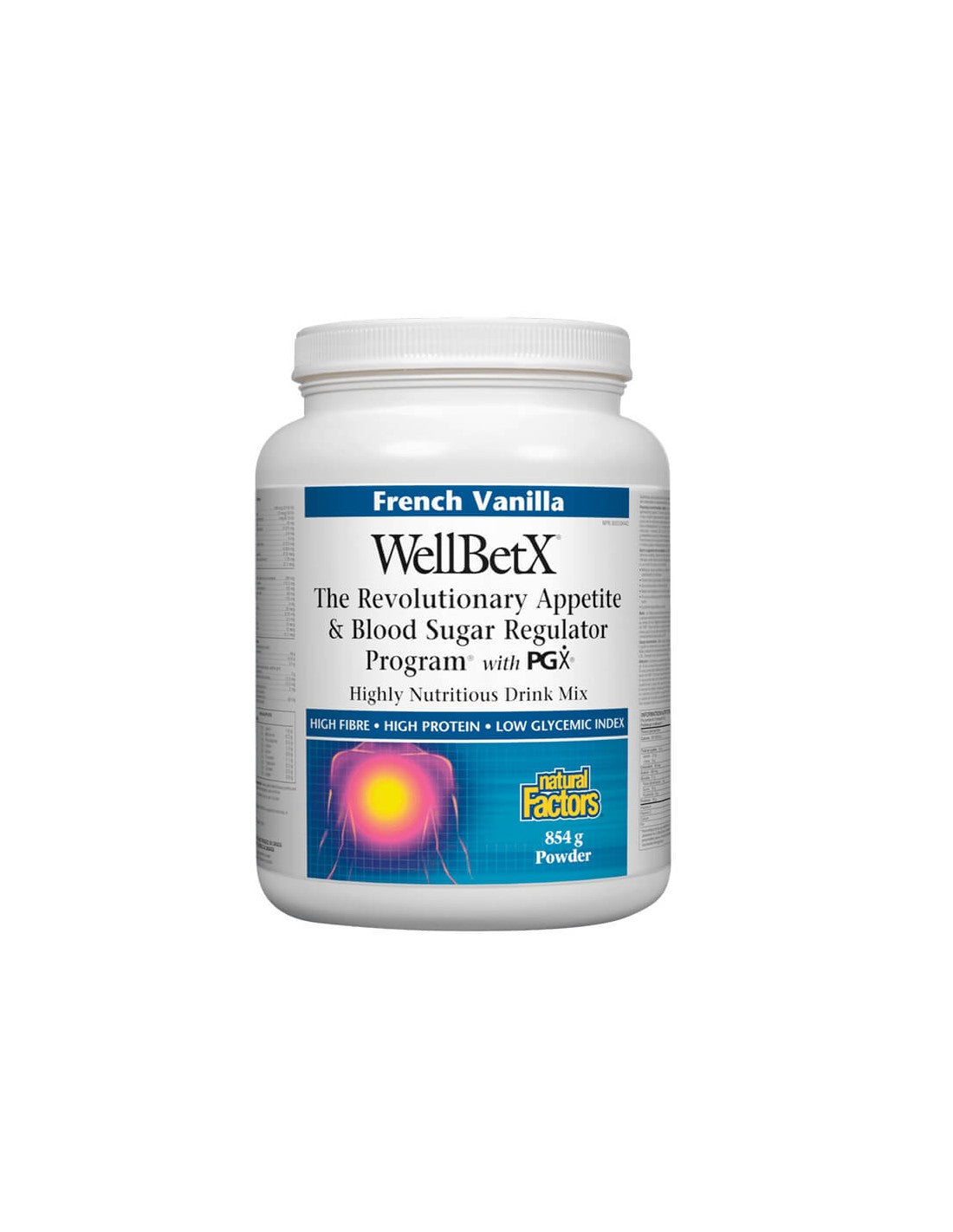 WellBetX PGX-szel - Appetite & Vércukorszint-szabályozó, 854 g por, vanília ízű