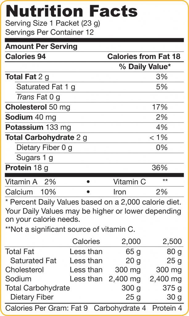 Tejsavóprotein – ízesítetlen 12 x 23 gramm