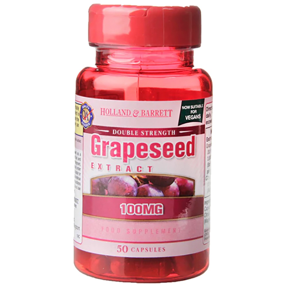 Grapeseed Extract 100 mg / Double Strength - 50 capsules - Nutra Best Europe