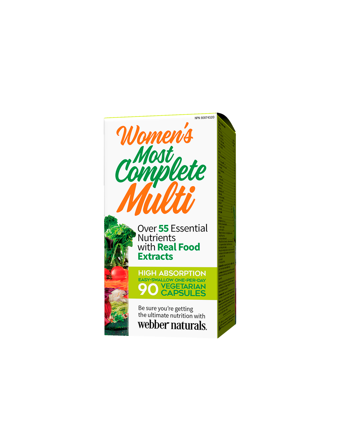 Multivitaminok nőknek - A nők legteljesebb multivitaminja, 90 V kapszula <tc>Webber Naturals</tc>