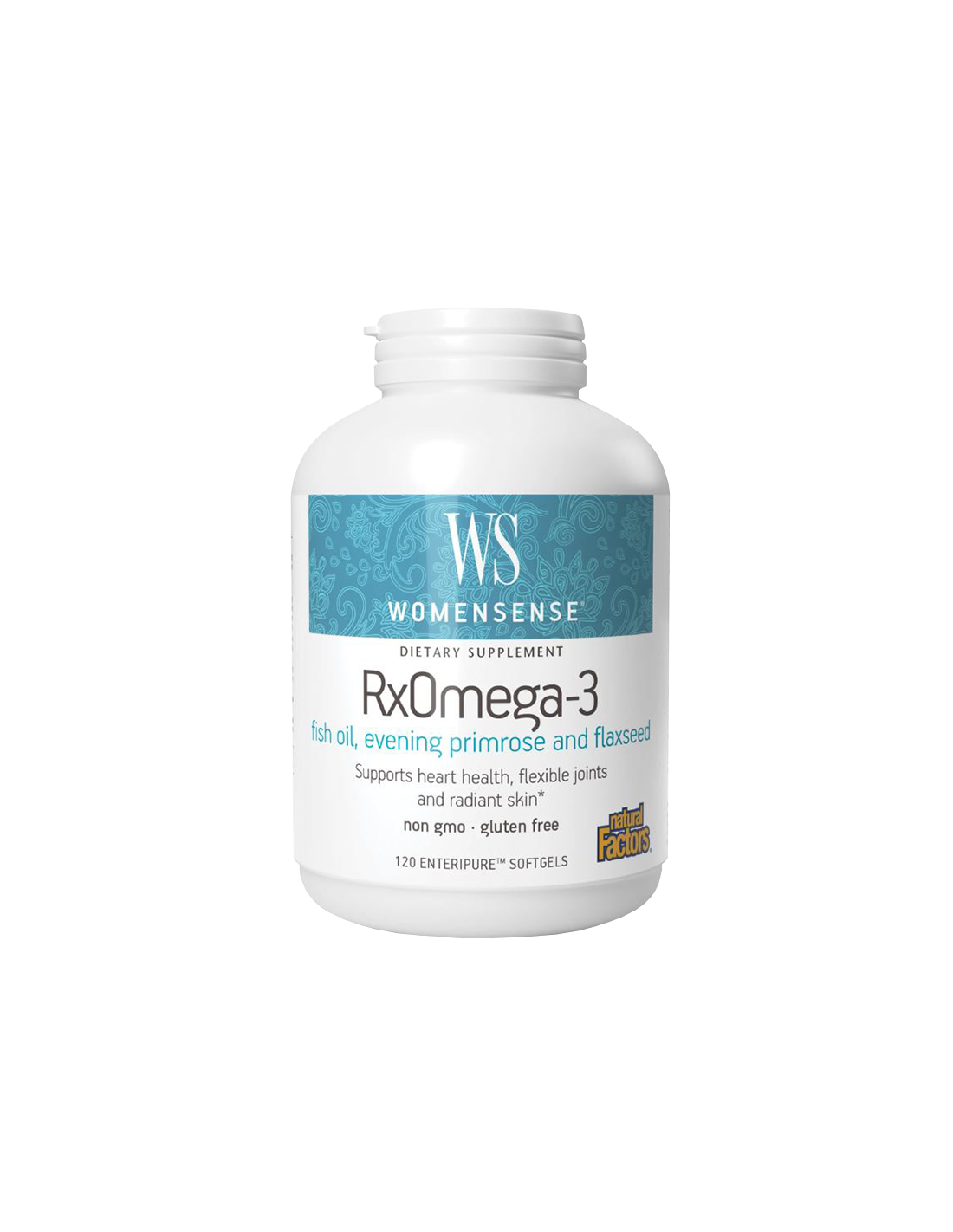 Halolaj, Ligetszépe & Lenmag WomenSense Rx Omega-3 - Női egészség, 120 lágyzselatin kapszula <tc>Natural Factors</tc>