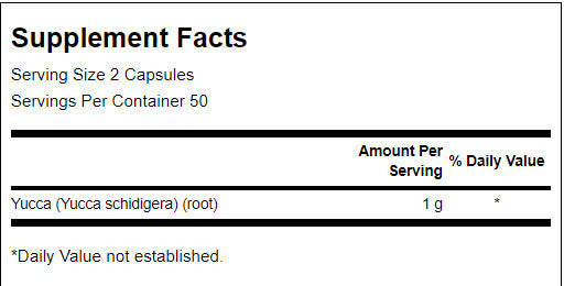 Yucca Root 500 mg - 100 kapszula