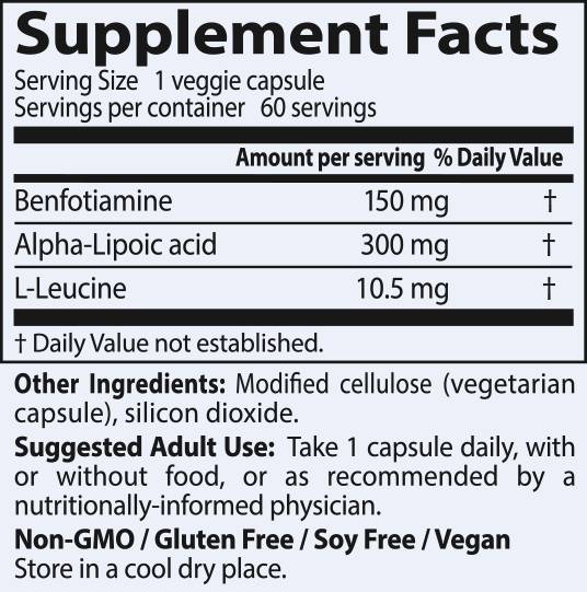 BEST Benfotiamine 150 mg + Alpha Lipoic Acid 300 mg - 60 capsules - Nutra Best Europe