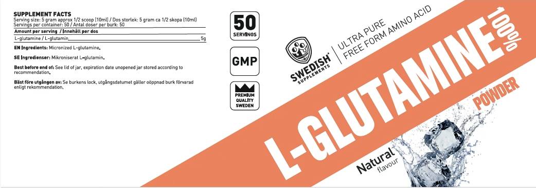 L-Glutamine 100% - 250 grams - Nutra Best Europe