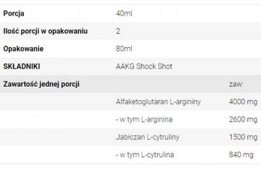 AAKG Shock - 80 ml - Nutra Best Europe