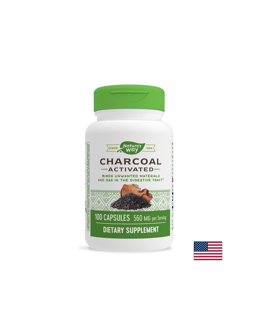 Activated Charcoal 280 mg - 100 capsules - Nutra Best Europe