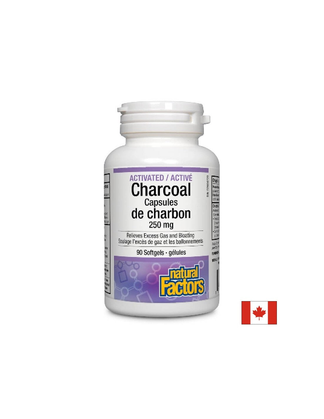 Activated Charcoal - 90 Gel Capsules - Nutra Best Europe