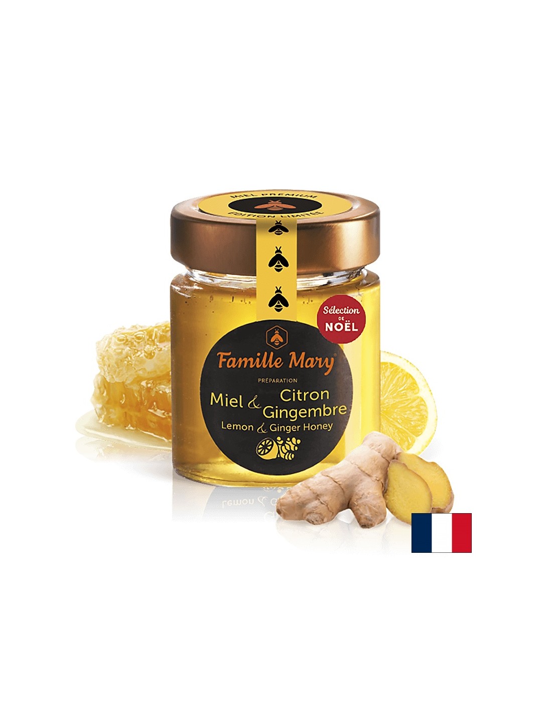 Acacia honey with lemon and ginger, 170 g - Nutra Best Europe