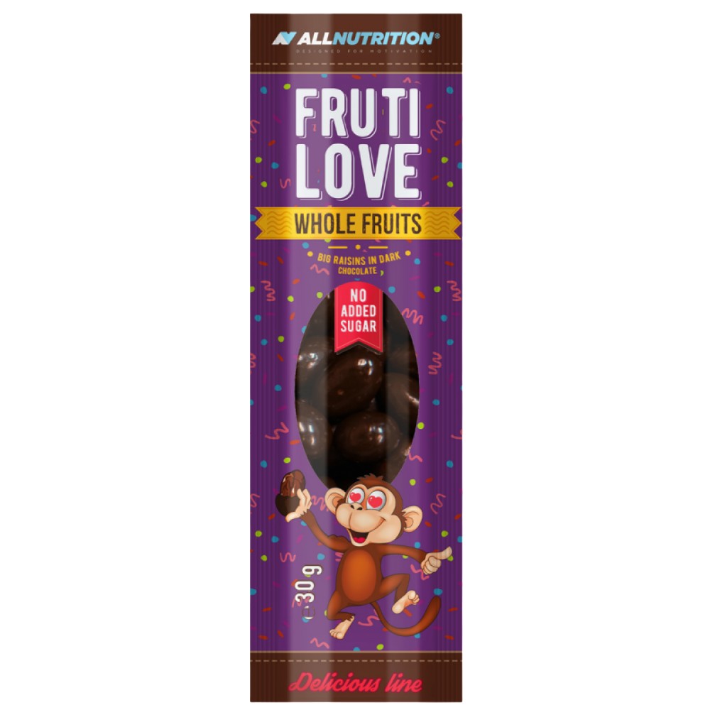 FrutiLove | Big Raisins in Dark Chocolate 30 grams - Nutra Best Europe