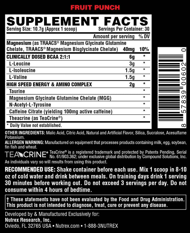 Amino Charger + Energy 321 grams - Nutra Best Europe