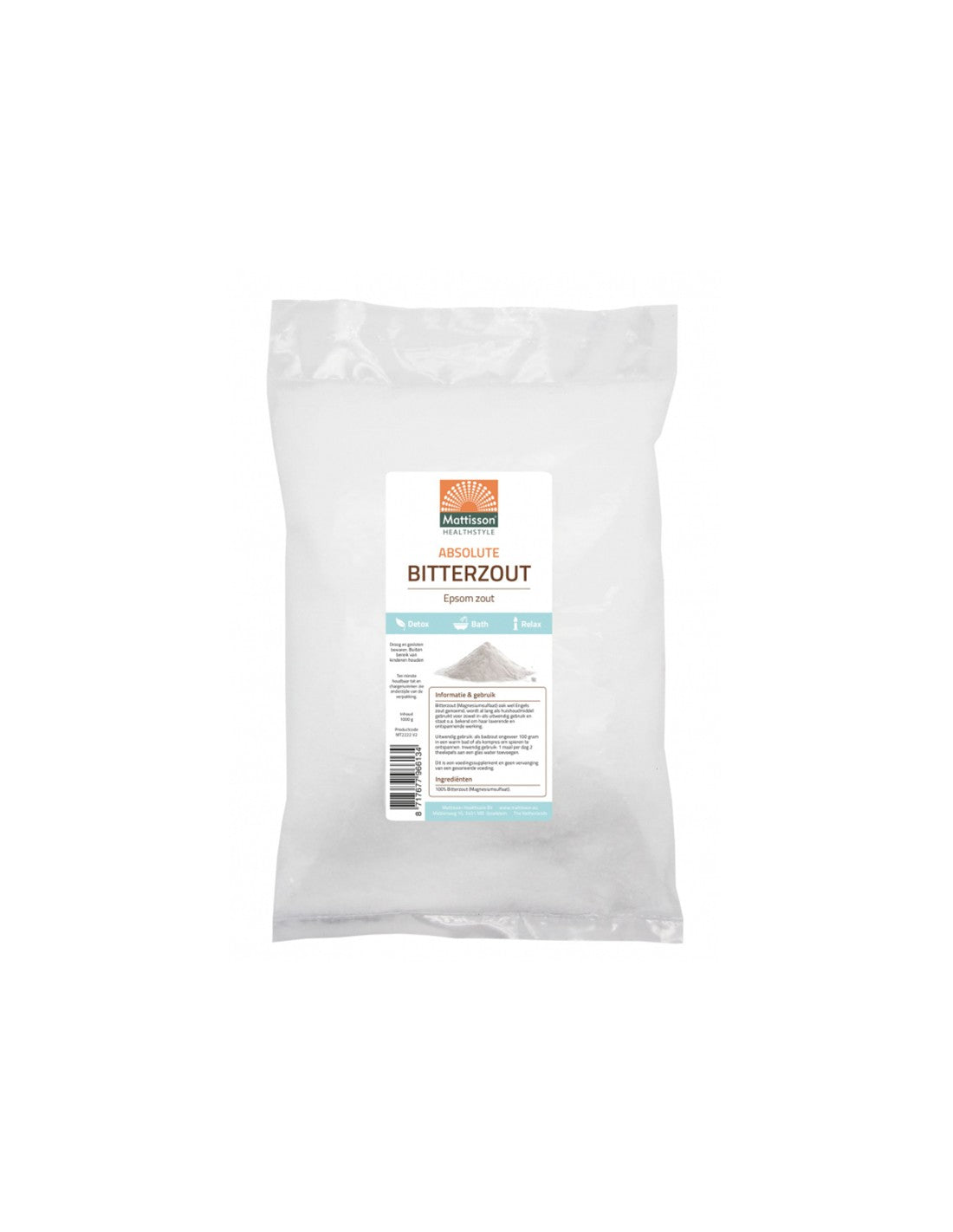 Epsom salt (Magnesium sulfate), 1 kg - Nutra Best Europe