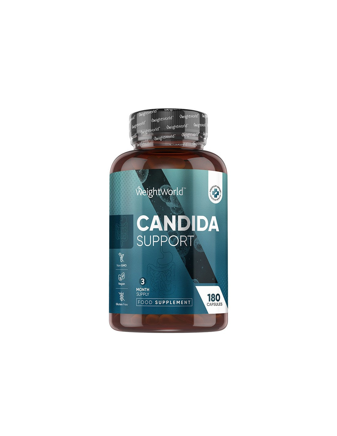 Anti-Candida - protection against fungal infections - Formula with herbs and probiotics, 180 capsules for 3 months of intake - Nutra Best Europe