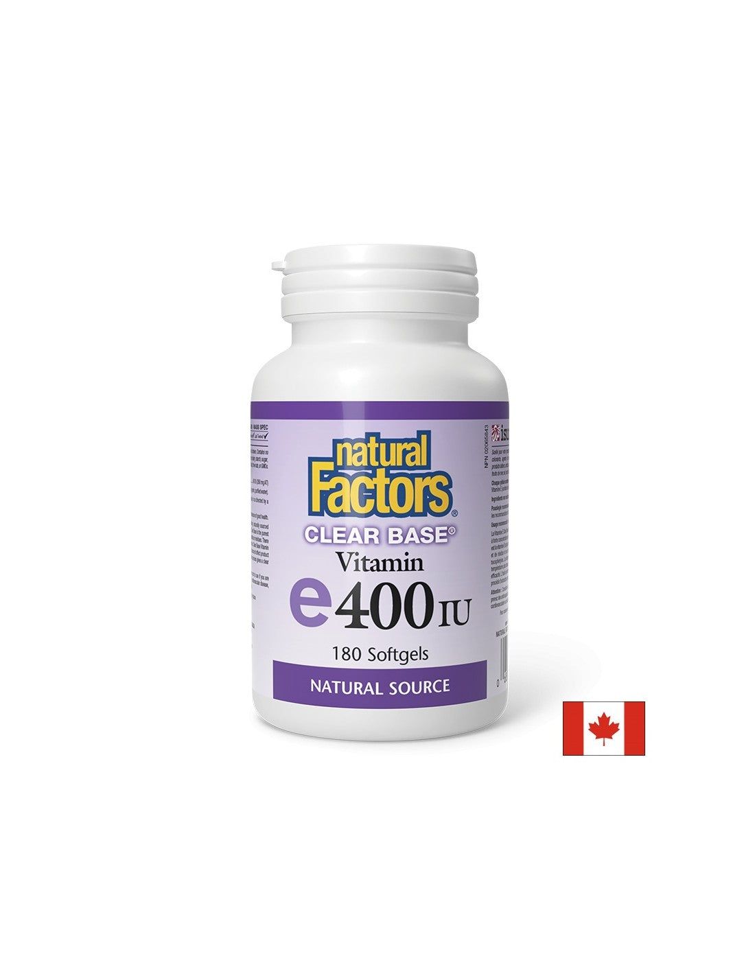 Clear Base Vitamin E 400 IU - 180 Gel capsules - Nutra Best Europe