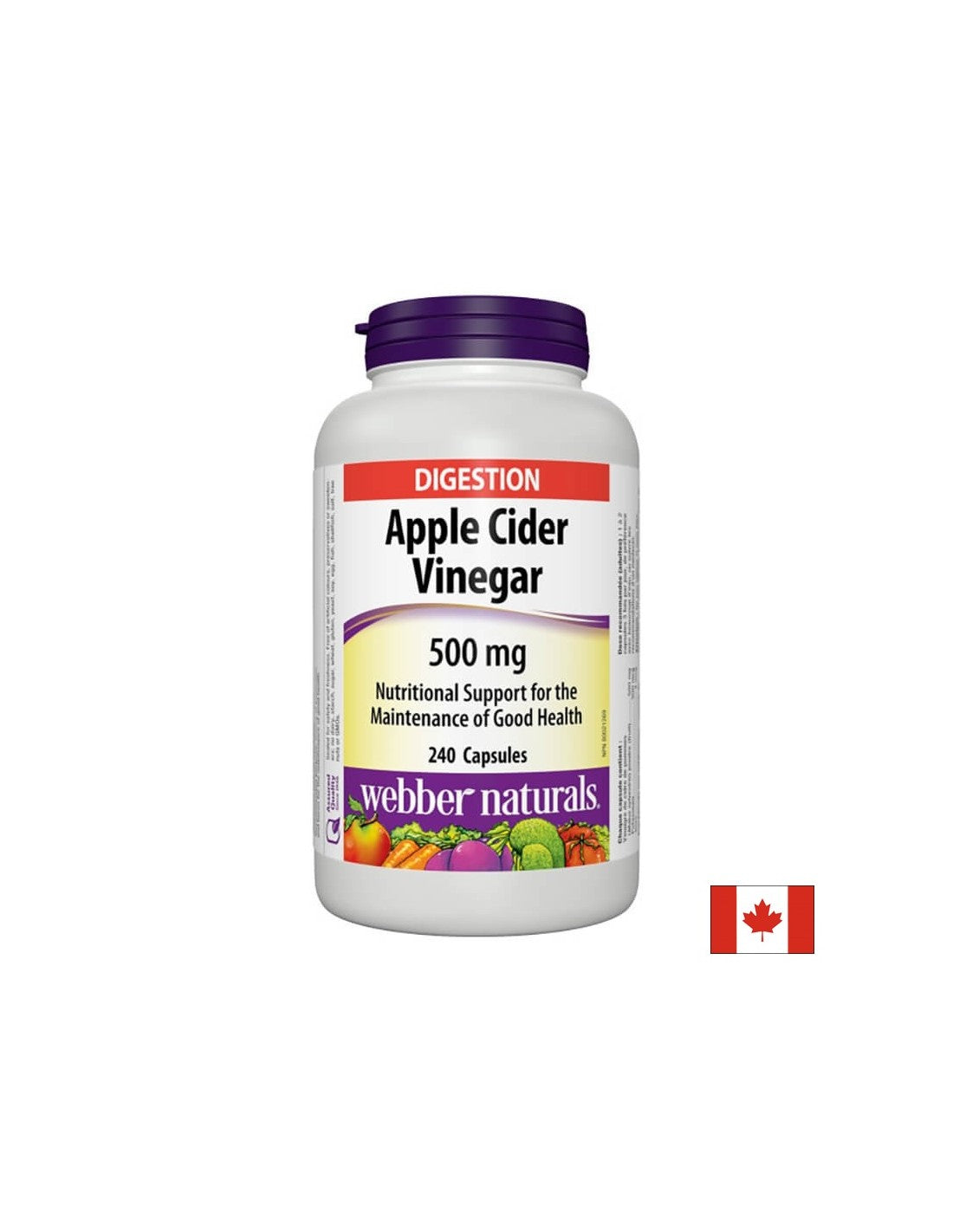Apple Cider Vinegar - Apple vinegar, 500 mg, 240 capsules - Nutra Best Europe