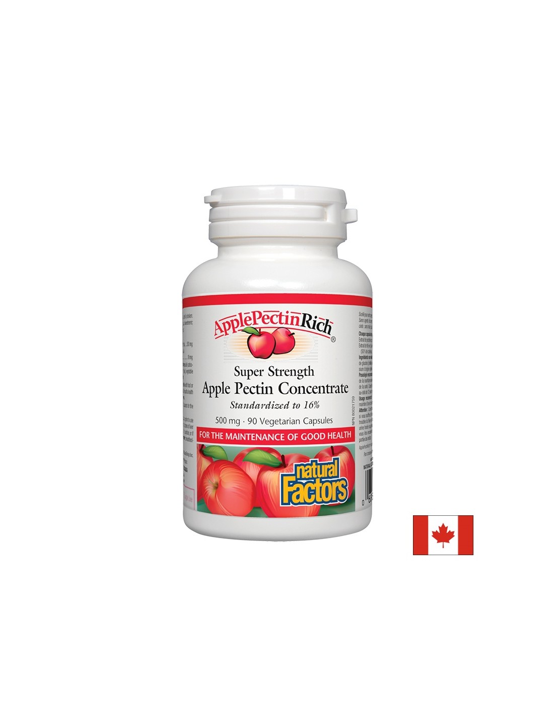 Apple Pectin Concentrate 500 mg - 90 capsules - Nutra Best Europe