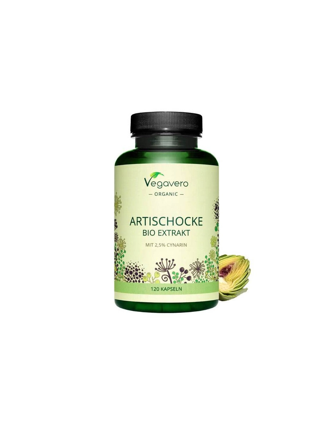 Artischocke Bio Extrakt/ BIO Artichoke extract, 120 capsules, 100% Vegan Vegavero - Nutra Best Europe