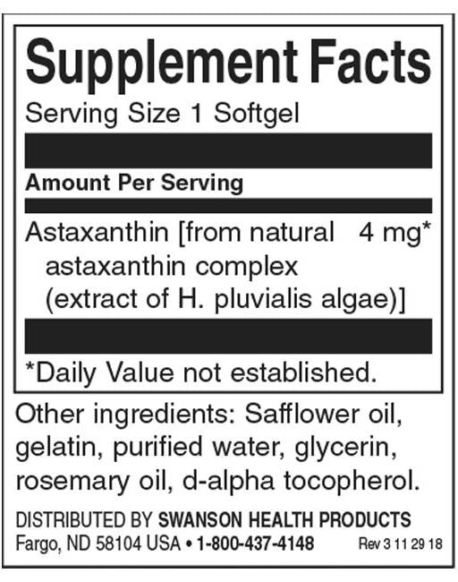 Astaxanthin 4 mg - 60 Gel capsules - Nutra Best Europe