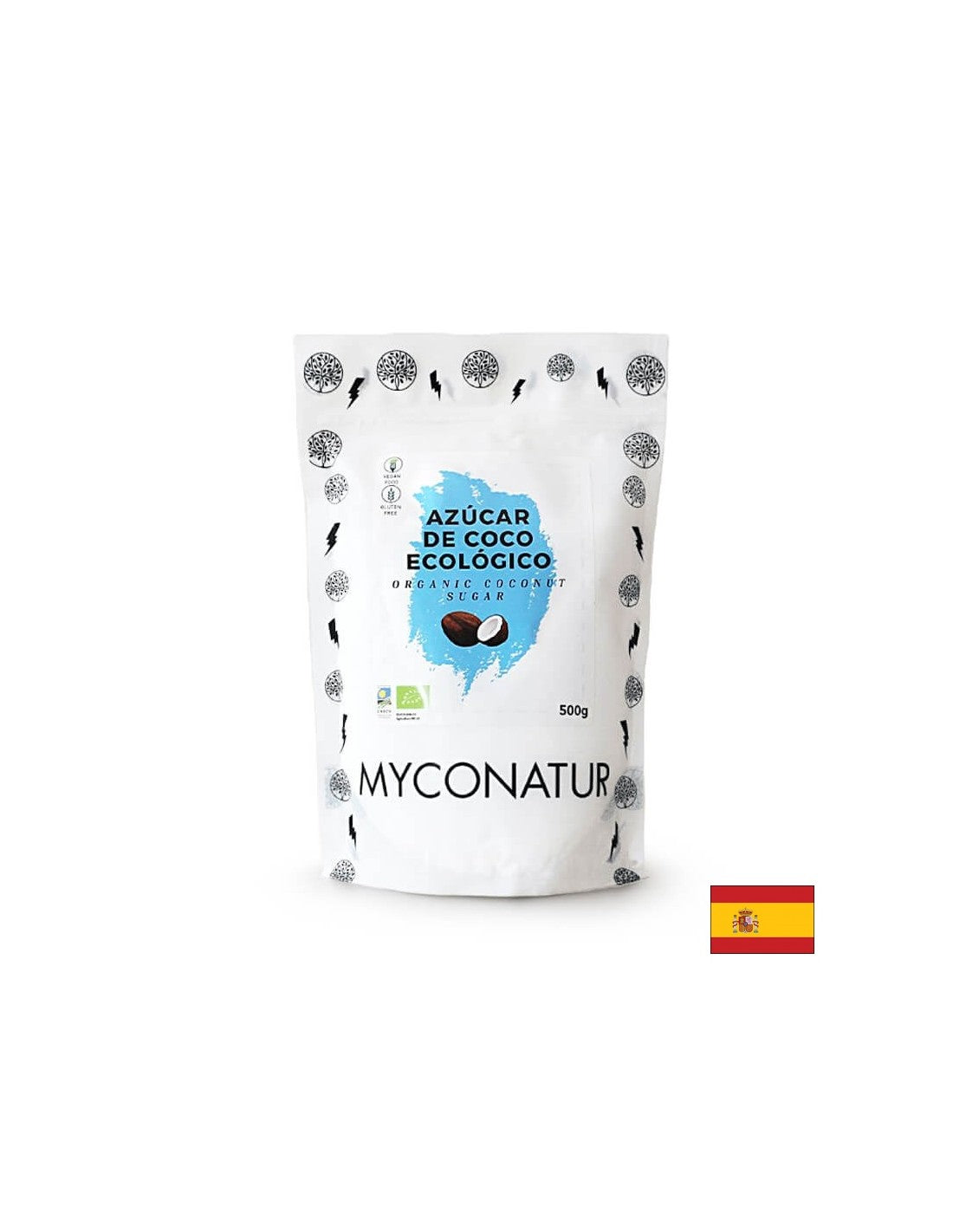 Azucar de coco, Bio - Organic coconut sugar, 500 g Myconatur - Nutra Best Europe