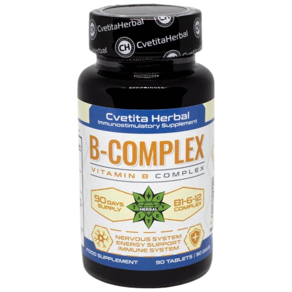 Vitamin B Complex B1-B6-B12 - 90 Tablets - Nutra Best Europe