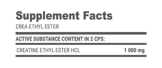 Crea Ethyl Ester HCL - 250 capsules - Nutra Best Europe
