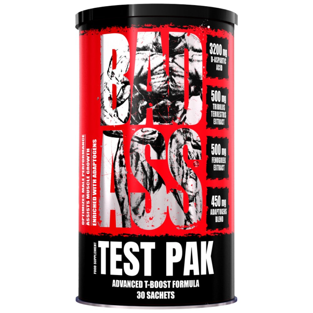 Bad Ass Test Pak | Advanced T-Boost Formula - 30 Packets - Nutra Best Europe