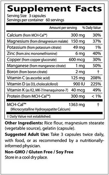 BEST Calcium Bone Maker Complex - 180 capsules - Nutra Best Europe