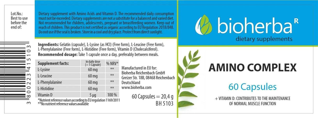 Amino Complex - 60 capsules - Nutra Best Europe