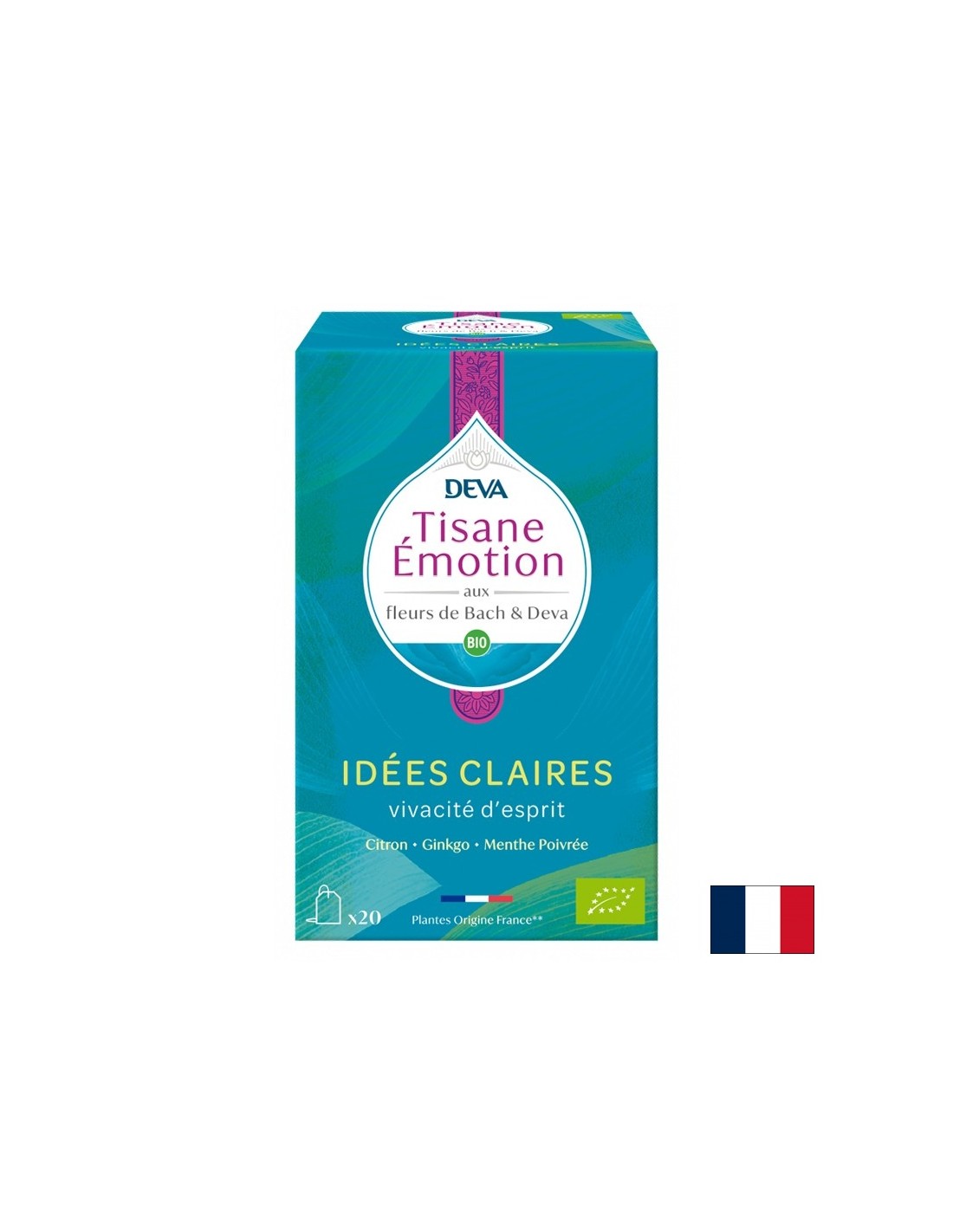 Herbal tea "Concentration" (with floral elixirs according to Dr. Bach's method), 20 filter bags - Nutra Best Europe