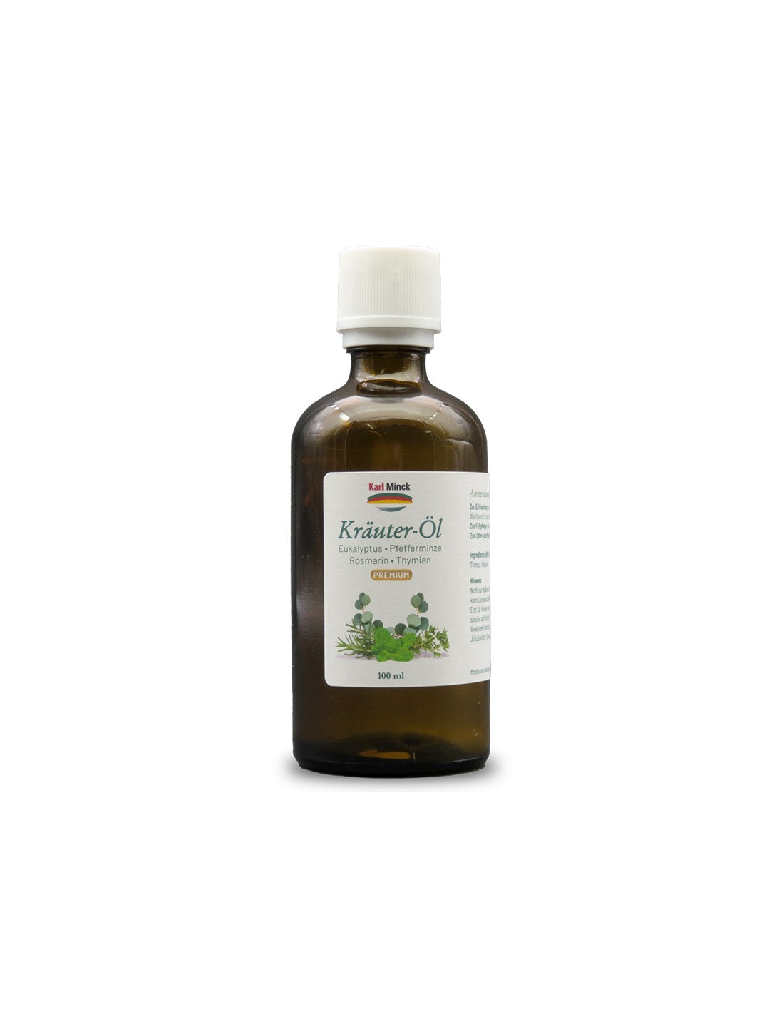 Mint, eucalyptus, rosemary and thyme oils - With pain-relieving and antibacterial effect, 100 ml - Nutra Best Europe