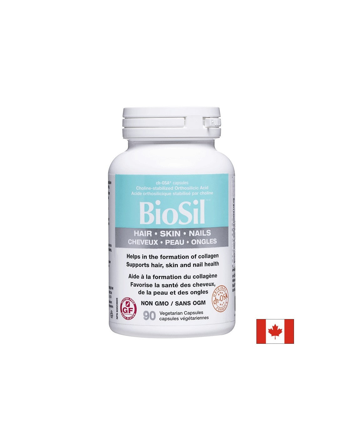 BioSil™ Hair, Skin & Nails/ Hair, skin and nails x 90 capsules Natural Factors - Nutra Best Europe