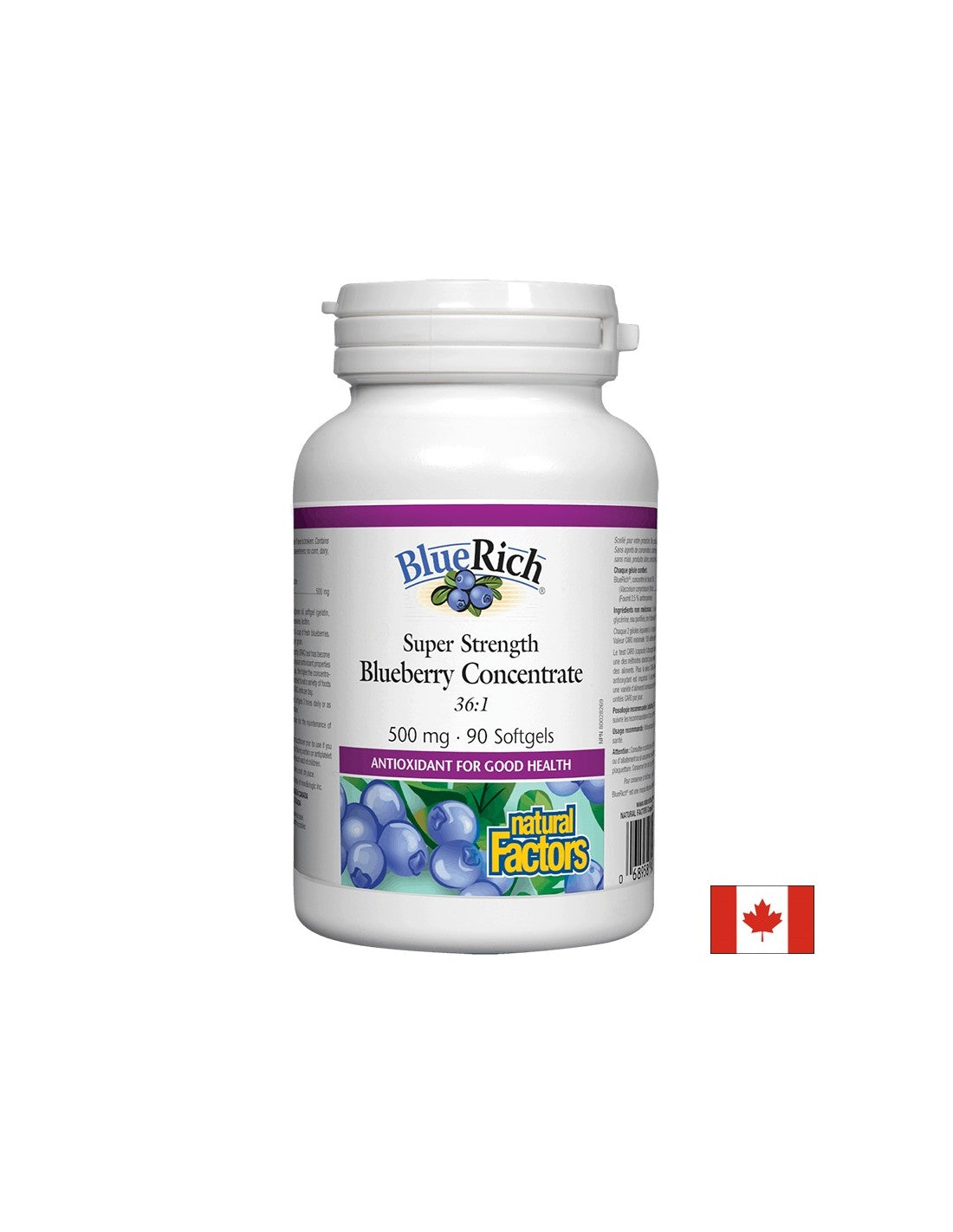 Super Strength Blueberry Concentrate 36:1 500 mg - 90 Gel capsules - Nutra Best Europe