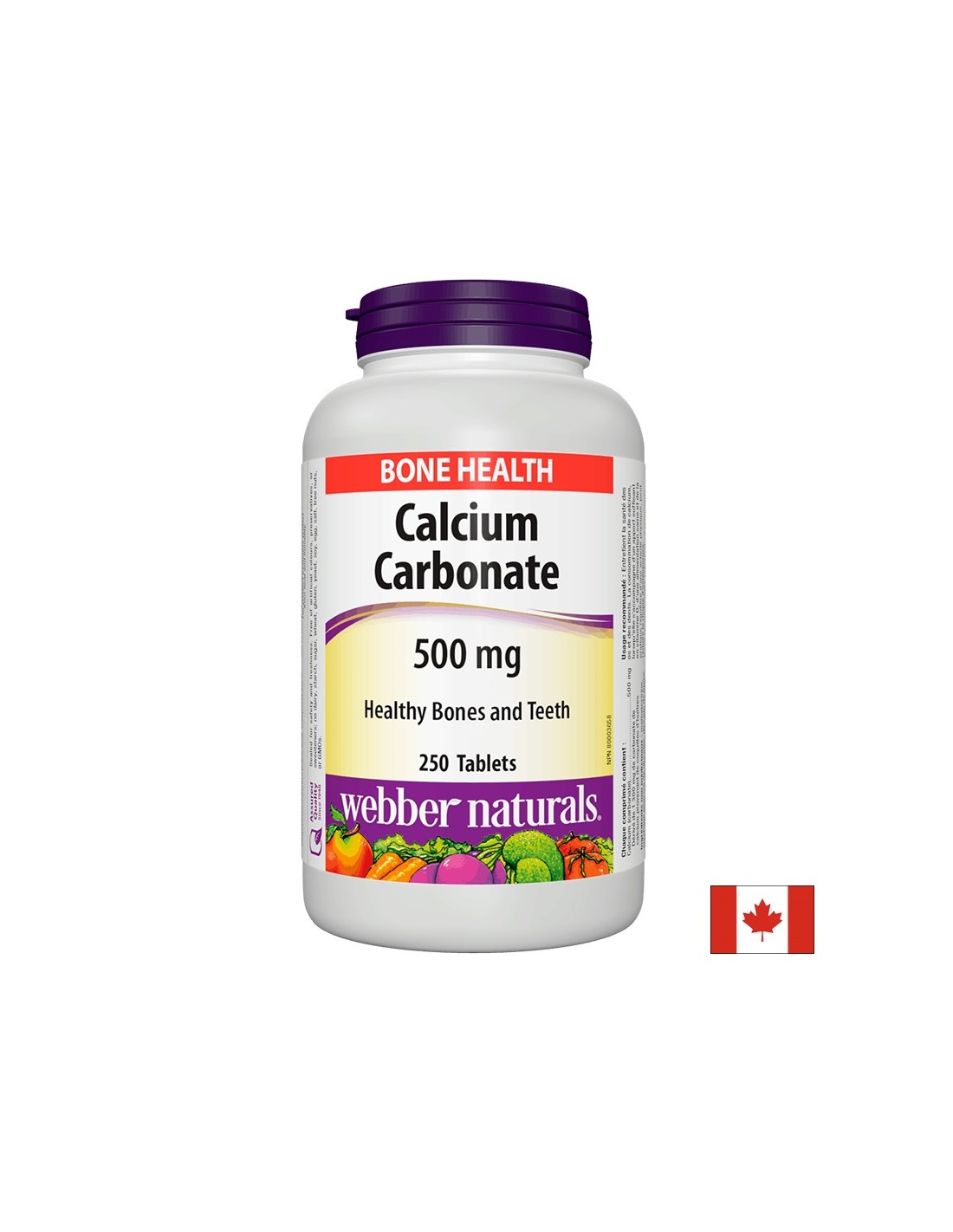 Calcium Carbonate, 500 mg, 250 tablets - Nutra Best Europe