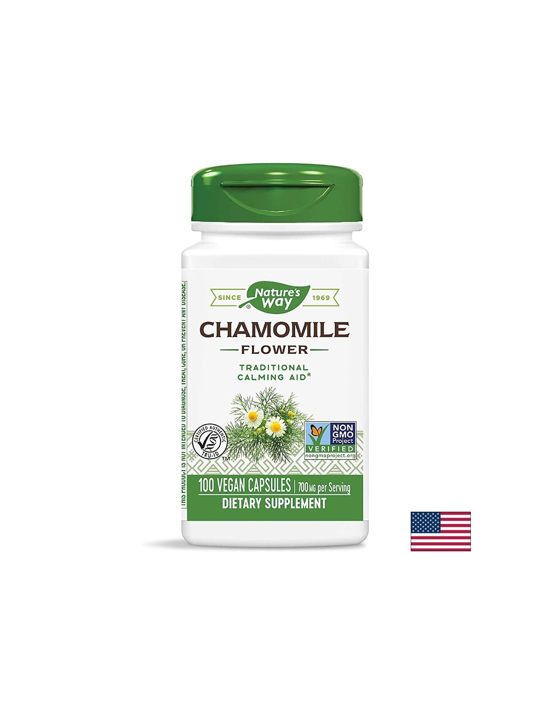 Chamomile (flower) - For nervous and stomach disorders, 100 capsules - Nutra Best Europe