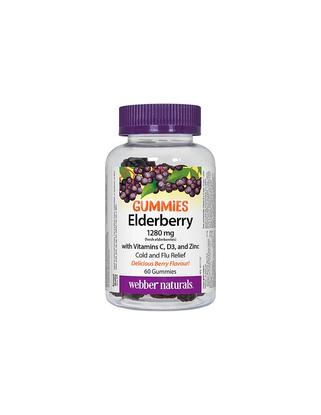 Black elderberry + vitamins C, D3 and zinc - Complex formula for strong immunity, 60 gel tablets - Nutra Best Europe
