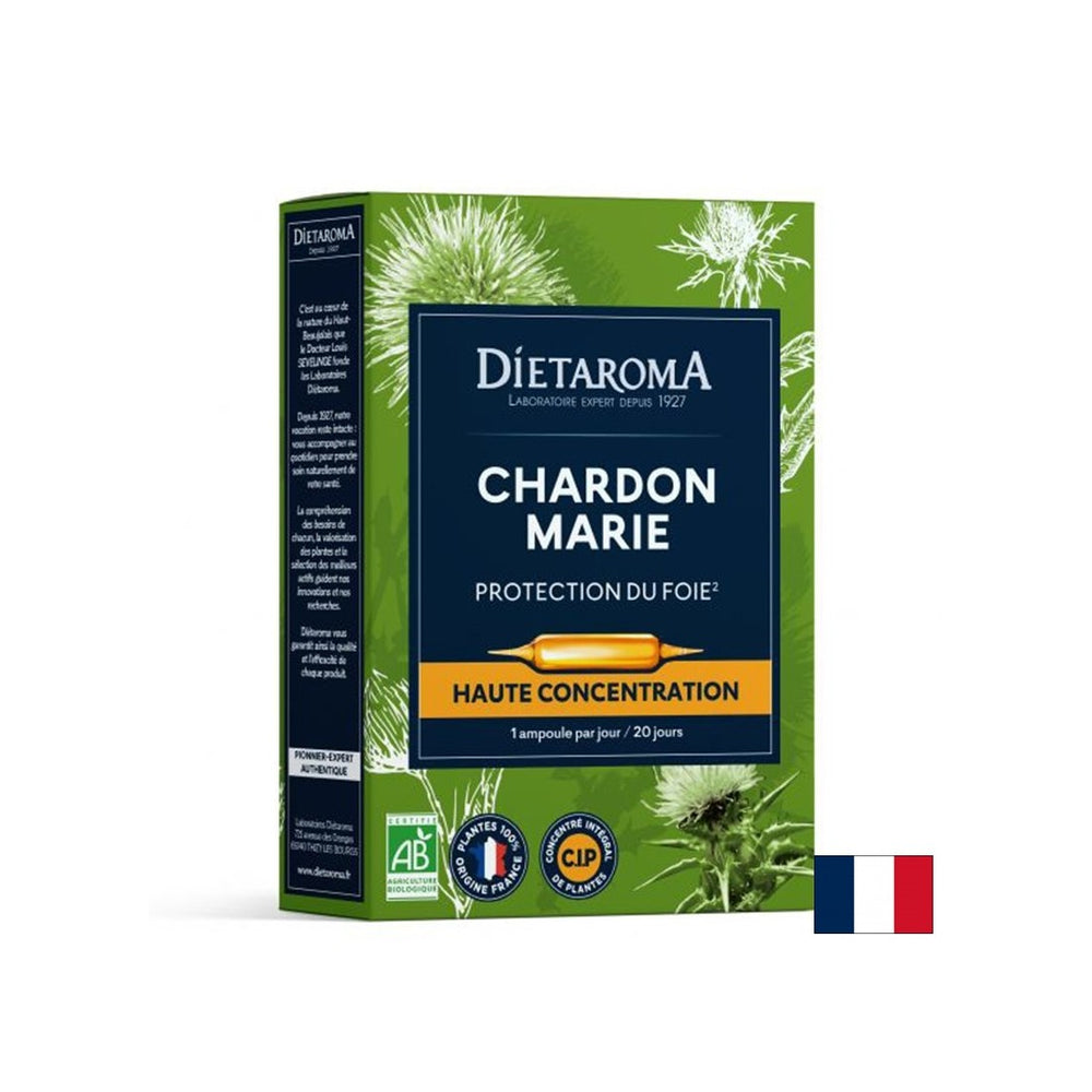 Liver and bile - Milk thistle, 20 drinking ampoules - Nutra Best Europe